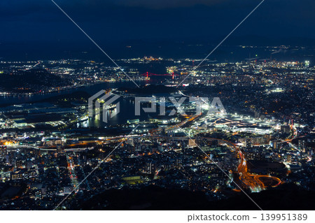 Winter in Kitakyushu City, Fukuoka Prefecture: Mt. Sarakura Observatory, one of Japan's New Three Great Night Views Winter in Kitakyushu City, Fukuoka Prefecture: Mt. Sarakura Observatory, one of Japan's New Three Great Night Views 139951389