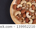 Close-up of mixed nuts served on a plate 139952210