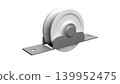 3DCG illustration of a metal door roller 139952475