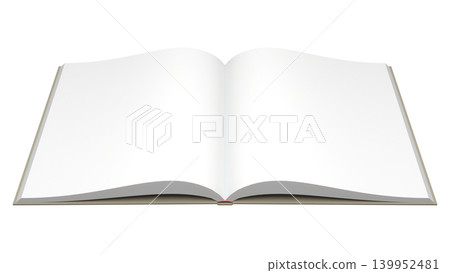 一本黃色封面的精裝書處於開啟狀態(透明背景,3DCG)。 一本黃色封面的精裝書處於開啟狀態(透明背景,3DCG)。 139952481