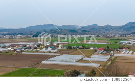 April 27 2026 Shin Hakodate Hokuto Greenhouse Farmland Aerial Landscape April 27 2026 Shin Hakodate Hokuto Greenhouse Farmland Aerial Landscape 139952504