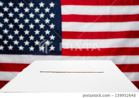Midterm Congress Election 2026 Ballot Box With American Flag Midterm Congress Election 2026 Ballot Box With American Flag 139952648