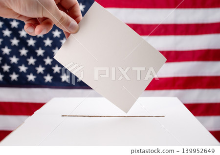 Midterm Congress Election 2026 Ballot Box With American Flag 139952649
