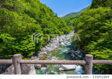奧飛驒溫泉鄉新穗高之湯周圍的清新綠色景色(岐阜縣高山市) 奧飛驒溫泉鄉新穗高之湯周圍的清新綠色景色(岐阜縣高山市) 139952864