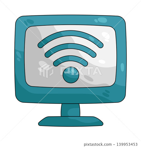 Illustration of wifi Illustration of wifi 139953453