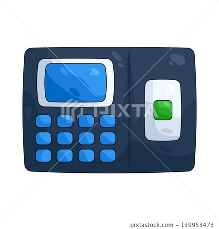 Illustration of fingerprint scanner Illustration of fingerprint scanner 139953473