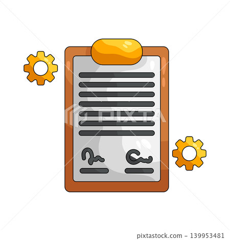 Illustration of contract Illustration of contract 139953481