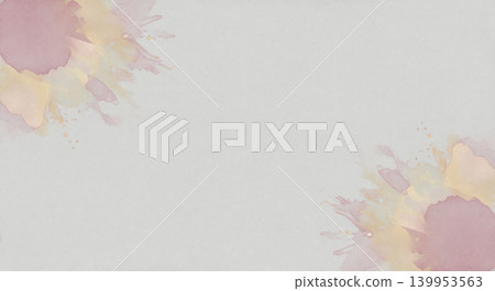 A Japanese modern background on gray washi paper, with elegant watercolors of dusty rose and pale gold blending diagonally. A Japanese modern background on gray washi paper, with elegant watercolors of dusty rose and pale gold blending diagonally. 139953563