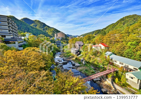 秋天的定山溪溫泉小鎮 秋天的定山溪溫泉小鎮 139953777