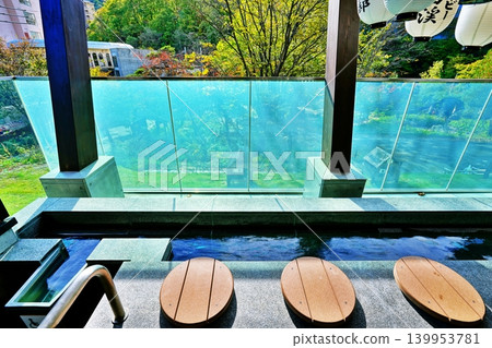 Jozankei Onsen: Scenery of Futami Footbath, a place where the streams of the four seasons can be seen. Jozankei Onsen: Scenery of Futami Footbath, a place where the streams of the four seasons can be seen. 139953781