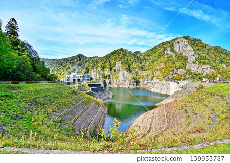 The spectacular view of Toyohira Gorge Dam The spectacular view of Toyohira Gorge Dam 139953787