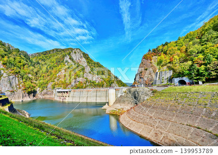 The spectacular view of Toyohira Gorge Dam The spectacular view of Toyohira Gorge Dam 139953789