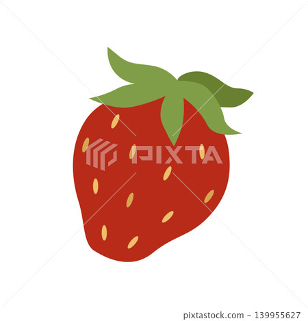 Hand-drawn cute strawberry isolated illustration for summer designs or packaging, food ingredients or flavour pictures Hand-drawn cute strawberry isolated illustration for summer designs or packaging, food ingredients or flavour pictures 139955627