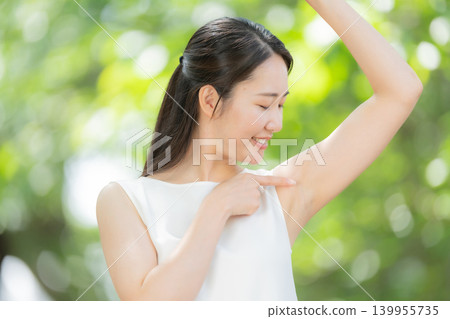Fresh greenery, woman, beauty, side Fresh greenery, woman, beauty, side 139955735