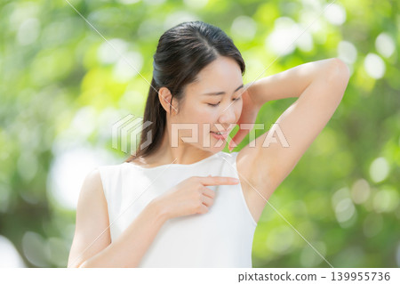 Fresh greenery, woman, beauty, side Fresh greenery, woman, beauty, side 139955736