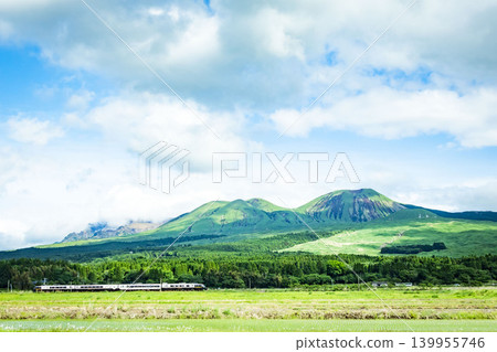 Mount Aso and Aso Boys in Midsummer Mount Aso and Aso Boys in Midsummer 139955746