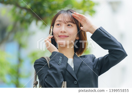 Business, woman, outdoors, phone call Business, woman, outdoors, phone call 139955855