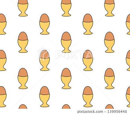 Egg cup pattern Egg seamless hand drawn illustration. Vector graphic line art. Perfect for textile, wrapping paper, and holiday design. Cute modern spring background. Egg cup pattern Egg seamless hand drawn illustration. Vector graphic line art. Perfect for textile, wrapping paper, and holiday design. Cute modern spring background. 139956448