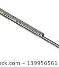 An isometric-style illustration of a train running on tracks. 139956561
