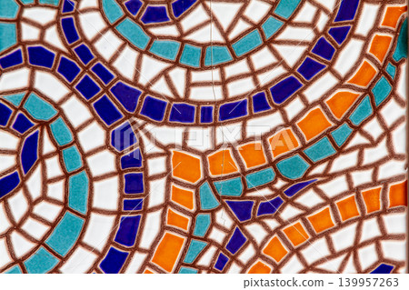 Abstract Arabic Inspired Ceramic Tile Pattern Background Abstract Arabic Inspired Ceramic Tile Pattern Background 139957263