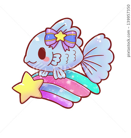 Cute, stylized Pisces 139957350
