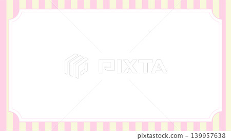 A pop and cute pink and yellow stripe pattern background with a rounded corner frame (landscape orientation, 16:9 aspect ratio). A pop and cute pink and yellow stripe pattern background with a rounded corner frame (landscape orientation, 16:9 aspect ratio). 139957638