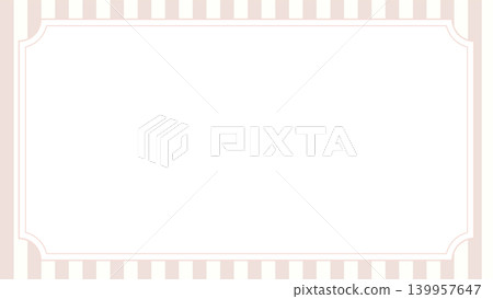 A pop and cute light brown stripe pattern background with a rounded corner frame (landscape orientation, 16:9 aspect ratio). A pop and cute light brown stripe pattern background with a rounded corner frame (landscape orientation, 16:9 aspect ratio). 139957647