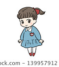 An illustration of a child in a uniform smiling and looking at the viewer. 139957912