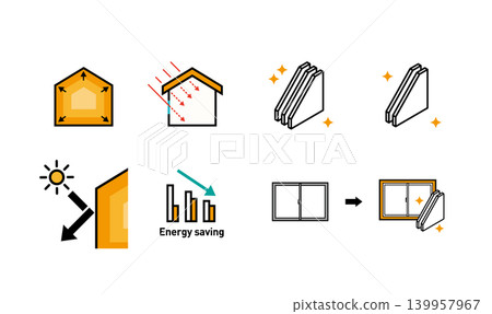 The image of insulation in GX-oriented homes and high-airtightness, high-insulation homes, as well as solar shading, insulated window renovations and double-glazed windows. The image of insulation in GX-oriented homes and high-airtightness, high-insulation homes, as well as solar shading, insulated window renovations and double-glazed windows. 139957967
