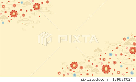 BG material - Floral pattern Japanese style 19-1 Bek BG material - Floral pattern Japanese style 19-1 Bek 139958024