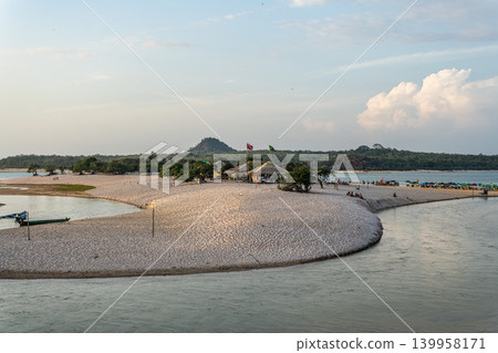 Alter do Chao, Brazil - Dec 19, 2025: The lovely beach of Ilha do Amor in Alter do Chao, Brazil Alter do Chao, Brazil - Dec 19, 2025: The lovely beach of Ilha do Amor in Alter do Chao, Brazil 139958171