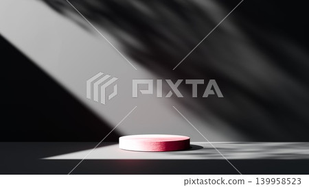 A background featuring a stage with sunlight streaming in against a black wall. A background featuring a stage with sunlight streaming in against a black wall. 139958523