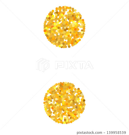 Colon point typographic symbol, sparkling golden glitter punctuation mark, vector font sign shiny shimmer texture Colon point typographic symbol, sparkling golden glitter punctuation mark, vector font sign shiny shimmer texture 139958539