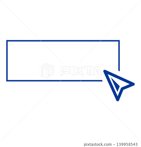 A blue outline arrow cursor points to an empty rectangular input field. A blue outline arrow cursor points to an empty rectangular input field. 139958543