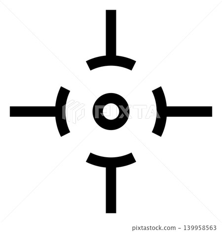 Target cursor vector icon, viewfinder black linear sign, computer mouse goal bullseye focus, crosshair symbol and circle Target cursor vector icon, viewfinder black linear sign, computer mouse goal bullseye focus, crosshair symbol and circle 139958563