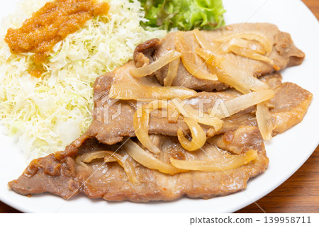 Delicious pork ginger sauce 139958711
