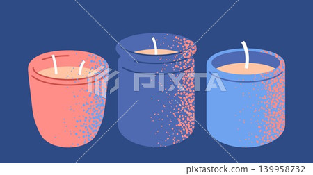 Decorative Candle Collection Set Illustration 139958732