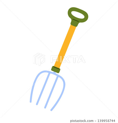 Garden Fork Hand Tool Illustration Garden Fork Hand Tool Illustration 139958744