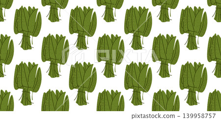 Leafy Vegetable Seamless Food Pattern Leafy Vegetable Seamless Food Pattern 139958757