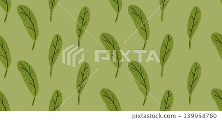 Spinach Leaf Seamless Vegetable Pattern Spinach Leaf Seamless Vegetable Pattern 139958760