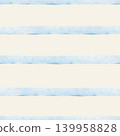 Seamless blue watercolor stripe seamless pattern with thick horizontal bands on a beige background. Ideal for fabric, wrapping paper, packaging, wallpaper, nursery decor, and coastal-inspired surface 139958828