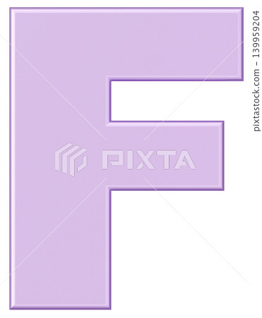 3D Material_Alphabet_F_Purple 3D Material_Alphabet_F_Purple 139959204