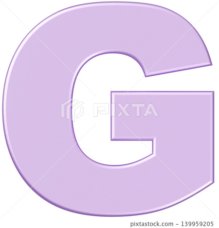 3D Material_Alphabet_G_Purple 3D Material_Alphabet_G_Purple 139959205