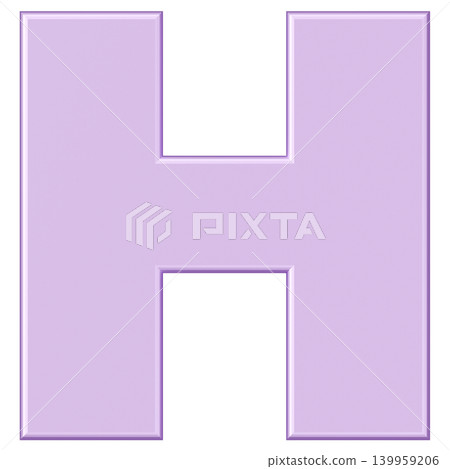 3D材質_字母_H_紫色 3D材質_字母_H_紫色 139959206