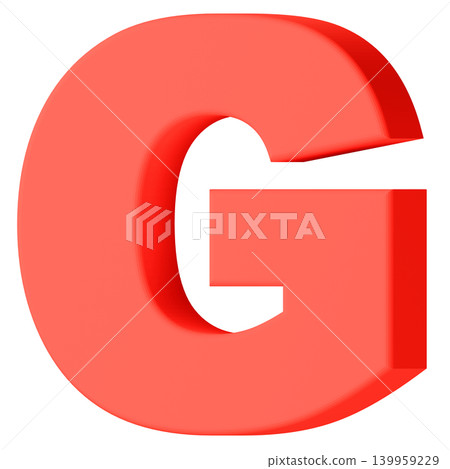 3D材質_字母_G_紅色 3D材質_字母_G_紅色 139959229