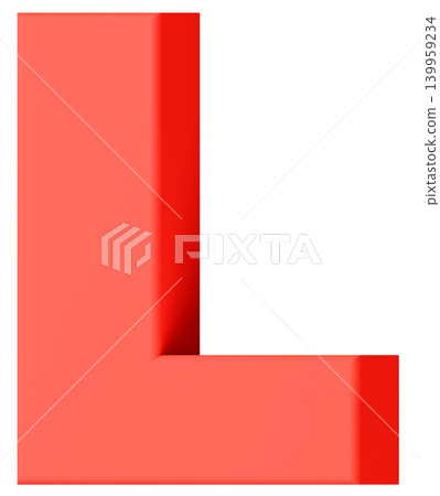 3D Material_Alphabet_L_Red 3D Material_Alphabet_L_Red 139959234