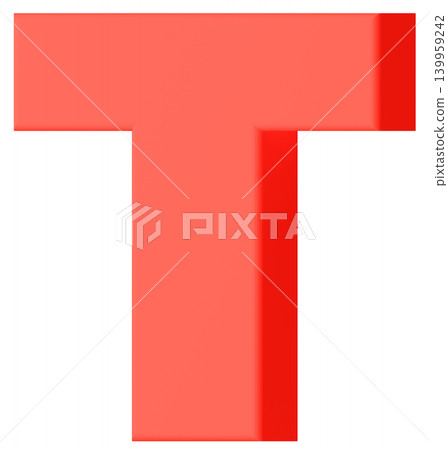 3D材質_字母_T_紅色 139959242
