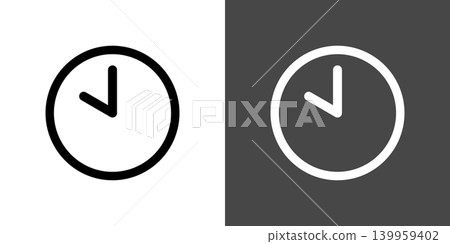 Simple clock and time icon illustrations: 10 o'clock Simple clock and time icon illustrations: 10 o'clock 139959402
