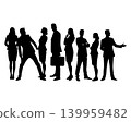 Set of black vector silhouettes of business men 139959482