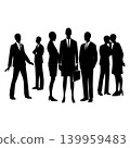 Vector black silhouettes of business people 139959483